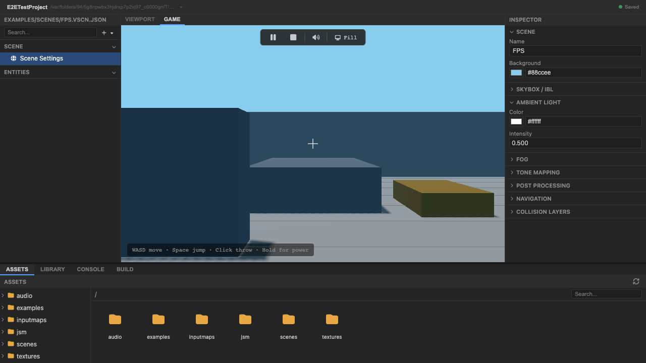The FPS running in play mode