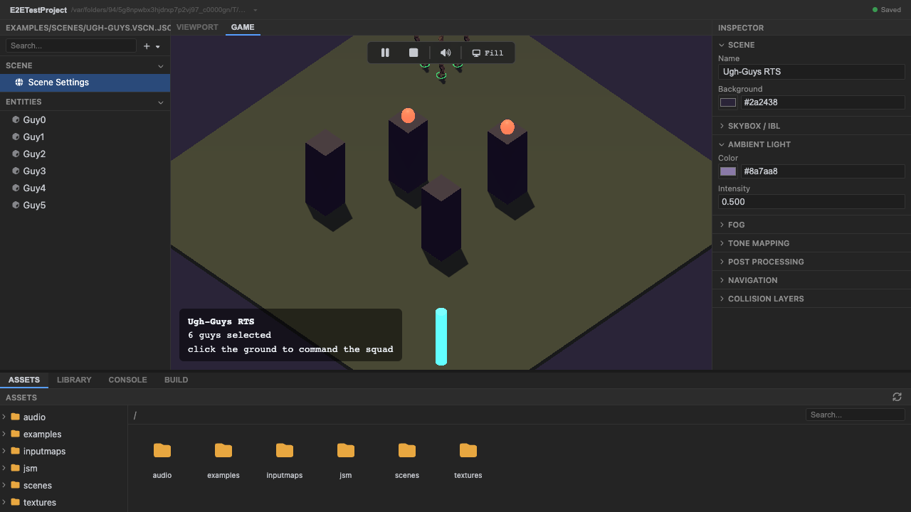 The game running after navmesh build