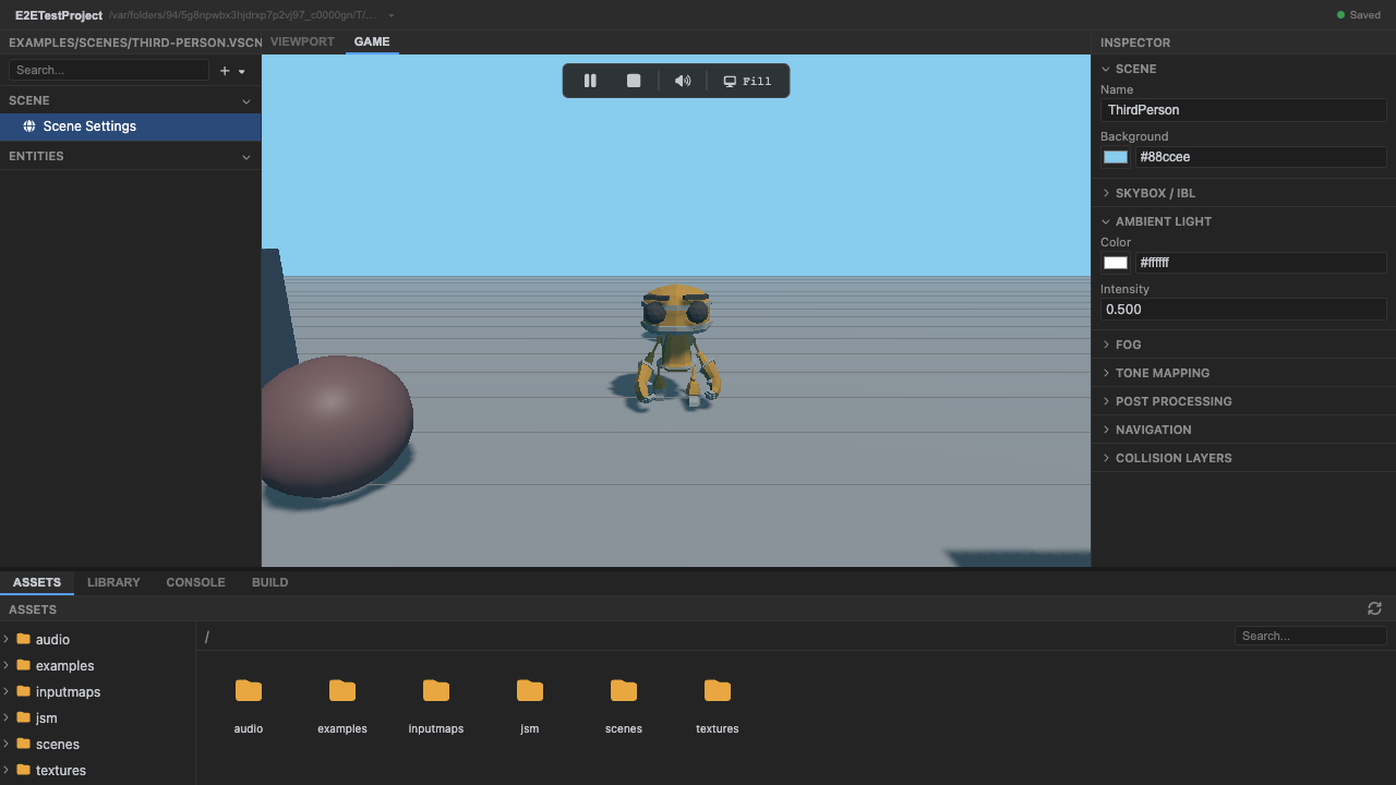 The character running while moving