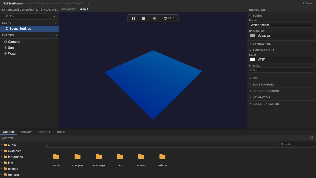 The water surface animating